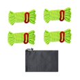 thumbnail image 1 of DYNWAVECA 4 Pieces Reflective Guy Lines Climbing Ropes Heavy Duty with Storage Bag Camp Ropes Tent Cords for Backpacking Outdoor Sports Green, 1 of 10
