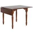 thumbnail image 1 of Andrews 48-in Rectangle Drop Leaf Dining Table Antique White/Chestnut Brown Wood, 1 of 6