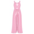 thumbnail image 4 of TiaoBug Combinaison à Sequins pour Filles Combinaisons Sans Manches Robe Maxi en Chiffon Combinaisons pour 7-14 Ans Rose 10, 4 of 6