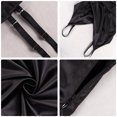 thumbnail image 3 of Robe Midi de Soirée Boîte de Nuit à Bretelles Spaghetti Froncée en Satin pour Femmes, Noir, G, 3 of 5