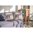 thumbnail image 5 of Silhouette d'Éléphant Coussin en Tissu Intérieur/extérieur Violet 16x16, 5 of 5