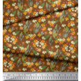 thumbnail image 2 of Soimoi Poly Georgette Fabric Cactus,Leaves & Tropical Flower Floral Print Fabric by The Yard 52 Inch Wide, 2 of 3