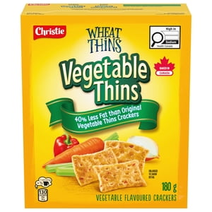 Wheat Thins Vegetable Thins 40% Less Fat Crackers