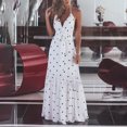 thumbnail image 2 of Yuyuzo Robes de Vacances pour les Femmes Sans Manches Plage Décontractée Boho Pointillée Smoking Longue Robe Fluide Robes de Soleil, 2 of 6