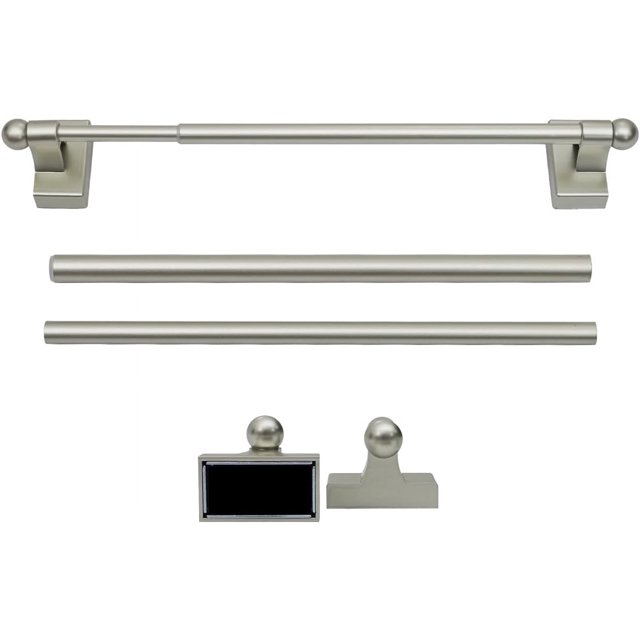 Adjustable Magnetic Curtain Rods for Mental Appliance Doors Windows to Champagne Window Rods Easy Installation Toilet Towel Bar MultiUseful (in Champagne )