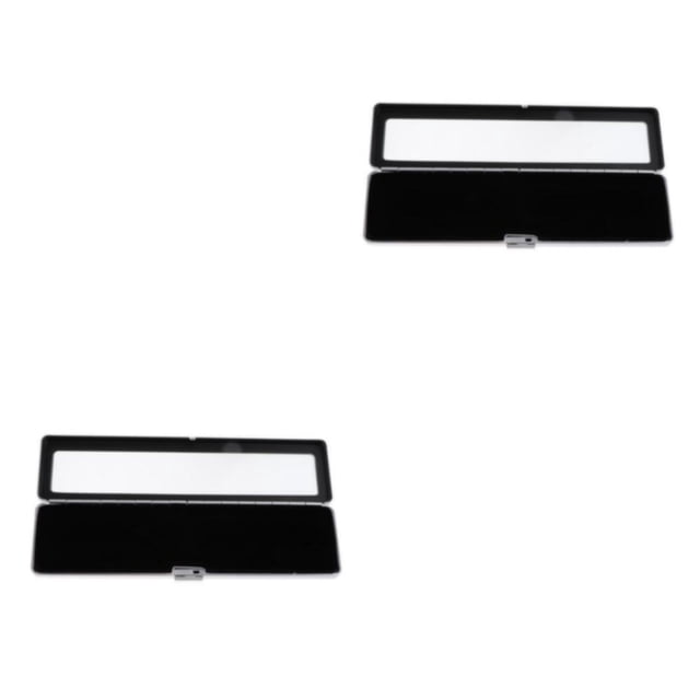 maskred Metal Jewlery Case Display Box Organizer Storage for Diamond Silver 2Set