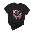 thumbnail image 2 of Meichang T-Shirts de la Saint-Valentin pour Femmes Imprimé Amour Doux Manches Courtes Col Rond Coupe Ample T-Shirts Tendance, 2 of 6