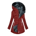 thumbnail image 2 of Amzcrzy Vestes pour Femmes Veste à Capuche à Manches Longues de Couleur Unie Rembourrée Mode Hauts à Manches Longues pour Femmes Veste pour Femmes Vêtements pour Femmes Hauts pour Femmes, 2 of 4