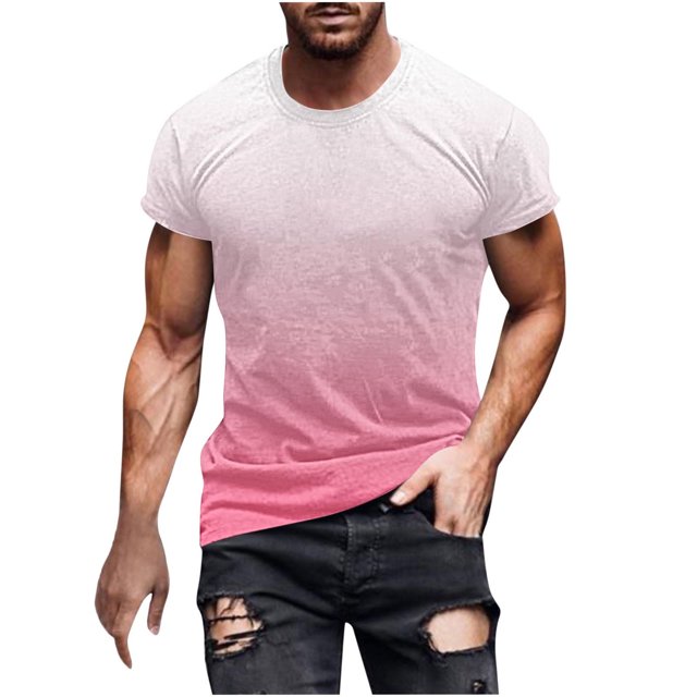 HKEJIAOI T-shirt à Manches Courtes Imprimé pour Hommes Col Rond Mode Décontractée Manches Courtes