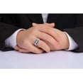 thumbnail image 2 of RYLOS Men's Rings 14K White Gold Designer Ring With Diamonds and Black Onyx Rings For Men Size 11, 2 of 6