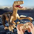 thumbnail image 1 of Remote Control Dinosaur Toys 17” Big for Kids 8-12 Boys Girls  Realistic Rechargeable Walking Velociraptor with Light Sound Touch Sensing  RC Robot Toys Birthday Party Gifts for 5-7 8 10, 1 of 6
