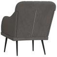 thumbnail image 3 of vidaXL Fauteuil Gris Foncé 63x76x80 cm Velours, 3 of 5
