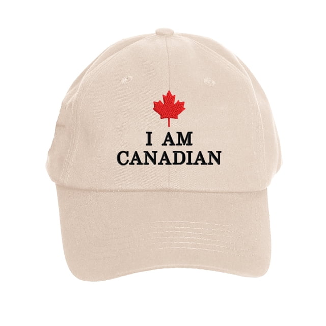 MIASHUI Canada Baseball Cap Adjustable Canada Day Hat for Men Women,Beige,One Size