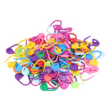 LAFGUR Marqueurs à Tricoter Pince à Aiguilles, 100pcs Stitch Marqueurs Boîte Emballage Plastique Coloré Crochet Marqueurs de Verrouillage pour le Marquage Comptage