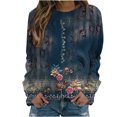 thumbnail image 2 of 2023 Chandail de Mode pour Femmes Rabais de 50 % Liquidation Mode Décontractée Manches Longues Col Rond Imprimé Chandail pour Dames Hauts Blouse, 2 of 4