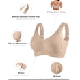 thumbnail image 5 of 3 Pack Women Plus Size Push-Up Bras No Underwire T-Shirt Bralettes Ribbed Full Coverage Sports Everyday Bras Multicolor, 34/75BCD, 5 of 5