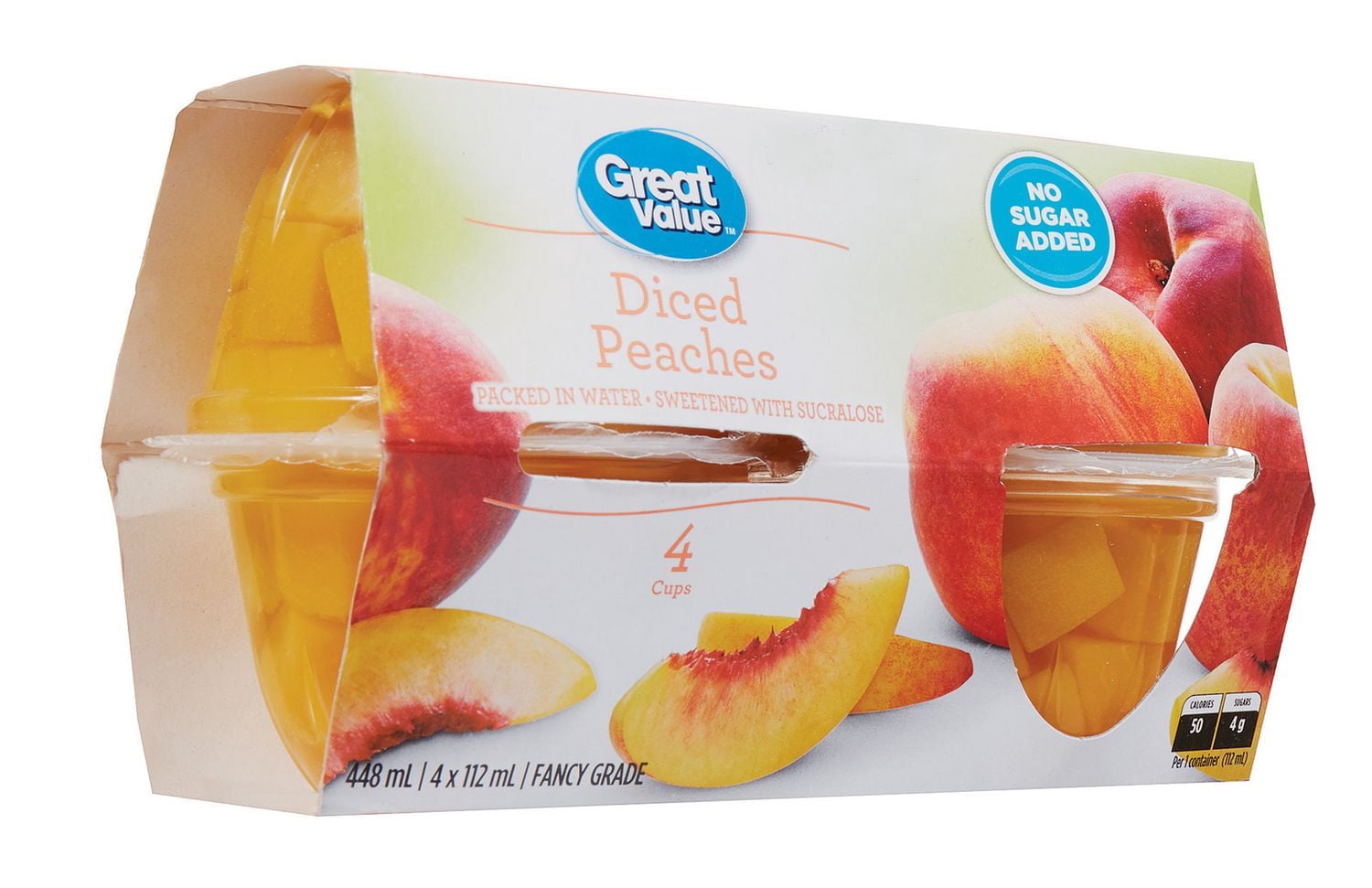 Great Value Diced Peaches Fruit Bowl