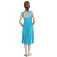 thumbnail image 2 of RUNQHUI Robe de Danse Ballet Lyrique Sans Manches pour Filles avec Strass, Justaucorps Latin Jazz Moderne Turquoise 8, 2 of 7