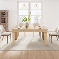 thumbnail image 3 of 63 Inch Rectangular Dining Table for 4-6 People, Sturdy Thick Leg Kitchen Table for Dining Room Home Office, 3 of 9