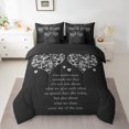 thumbnail image 2 of Erosebridal Ensemble de Literie à Imprimé Cœur d'Amour Format Simple, Ensembles de Couette Romantiques de la Saint-Valentin avec Draps, Noir, Réversible, 2 of 5