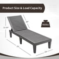 thumbnail image 2 of Costway 2 Pcs Chaise Longue Fauteuil Inclinable Résistant aux Intempéries Réglable Gris, 2 of 10