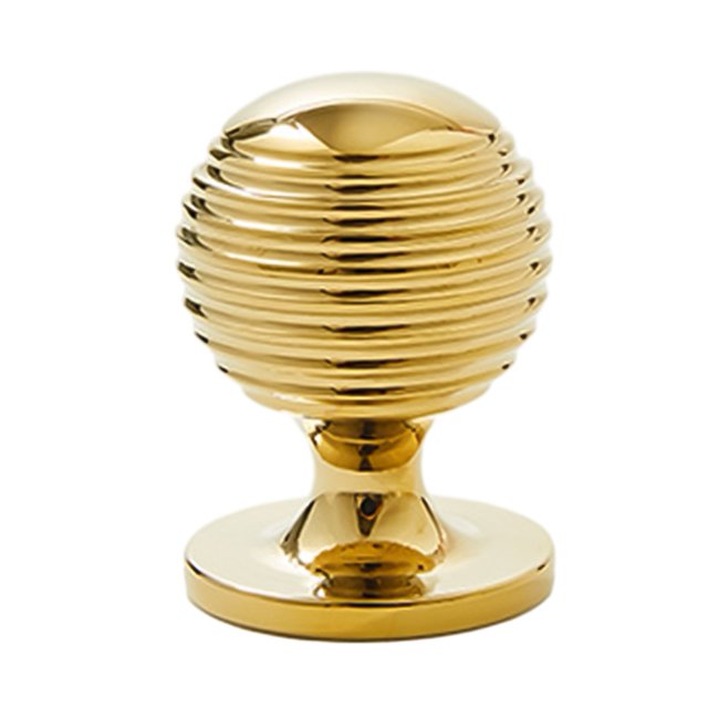 Suyin Queen Anne Reeded Door Knob Beehive Cabinet Knobs Solid Brass Material