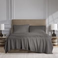 thumbnail image 3 of Drap plat en percale brossée 300 fils de Hometrends, 3 of 5