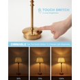 thumbnail image 3 of UMEXUS Petite Lampe Sans Fil Rechargeable, Ensemble de 2 Lampes de Table, Lumières à Intensité Réglable à Piles, Lumière d'Accent Portable pour Table Latérale, 3 of 7