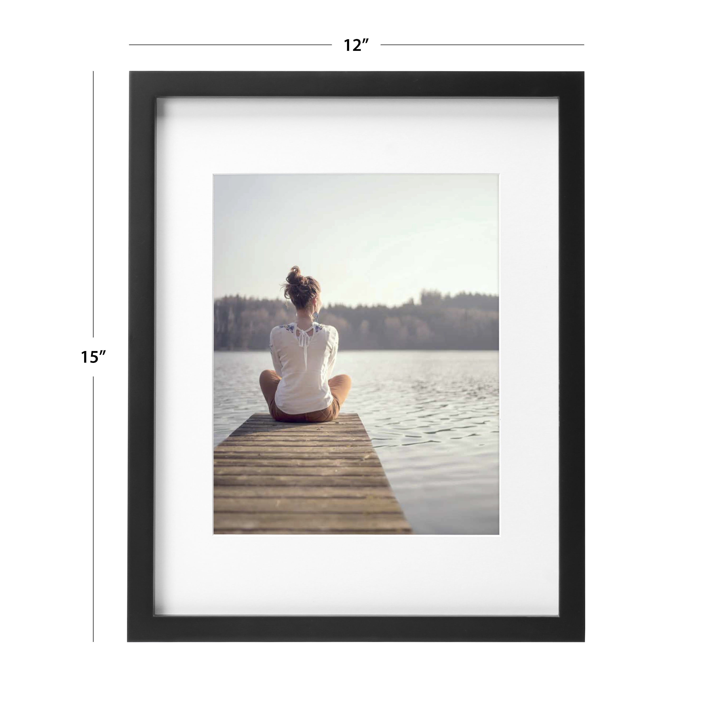 Cadre photo DesignOvation Gallery noir 27,9 cm x 35,6 cm avec passe-partout de 20,3 cm x 24,4 cm