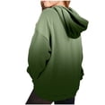 thumbnail image 2 of MIASHUI Girls Sweatshirt Tops Gradient Long Sleeve Oversized Hoodies Pullover,Dark Green,10-11 Years, 2 of 7