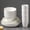 Blanc 2, variante sur Fiudx Ensemble de Vaisselle en Paille de Blé 16 Pcs / Assiettes, Bols et Tasses en Plastique Incassable / Va au Micro-Ondes et au Lave-Vaisselle / Vaisselle de Cuisine Empilable Noire et Blanche