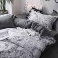 thumbnail image 2 of Maplenight Premium 3-Piece Twin Bedding Set, Sheet Set, Cooling Bed Sheets for Hot Sleepers - Soft Polyester, Stylish Two-Sided Design, Machine Washable & Fade-Resistant Gray, 2 of 6