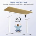thumbnail image 4 of Toytexx Electric Standing Desk 63"x24", Height Adjustable Sit Stand Desk with Memory Presets, Steel Frame – Modern Home Office Desk, 4 of 10