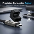 thumbnail image 3 of JJV Portable 4 in 1 Keychain Charging Cable with Digital Display Compact Multi Connector Phone Charger Cord for Smartphone Tablet On the Go Emergency Power 35in Gift Ideas, 3 of 5