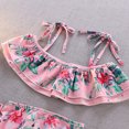 thumbnail image 4 of Toddler Girls Swimsuit Bathing Suit Summer Beach Breathable Tankini Sun Protection for 3-8Y, 4 of 6