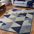 thumbnail image 1 of JV Home Area Rug Arrow Blue 6'6"x10' Washable Carpet Anti Slip, 1 of 6