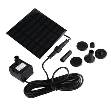 Solar Water Pump for Bird Bath Diy Solar Water Pump Kit, Solar Powered Water Fountains Pump with 4 Nozzles, Diy Water Feature Outdoor Fountains for Bird Bath,Garden and Fish Tank