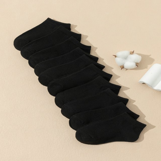 JUNWELL 30 Pairs Children‘s Solid & Striped Casual Comfortable All-Match Short Socks Suitable For Students
