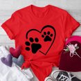 thumbnail image 2 of Plebaso T-Shirts pour Femmes à Imprimé Cœur, Col Rond, Coupe Ample, T-Shirts Décontractés à Manches Courtes, T-Shirts Graphiques pour Femmes, 2 of 4