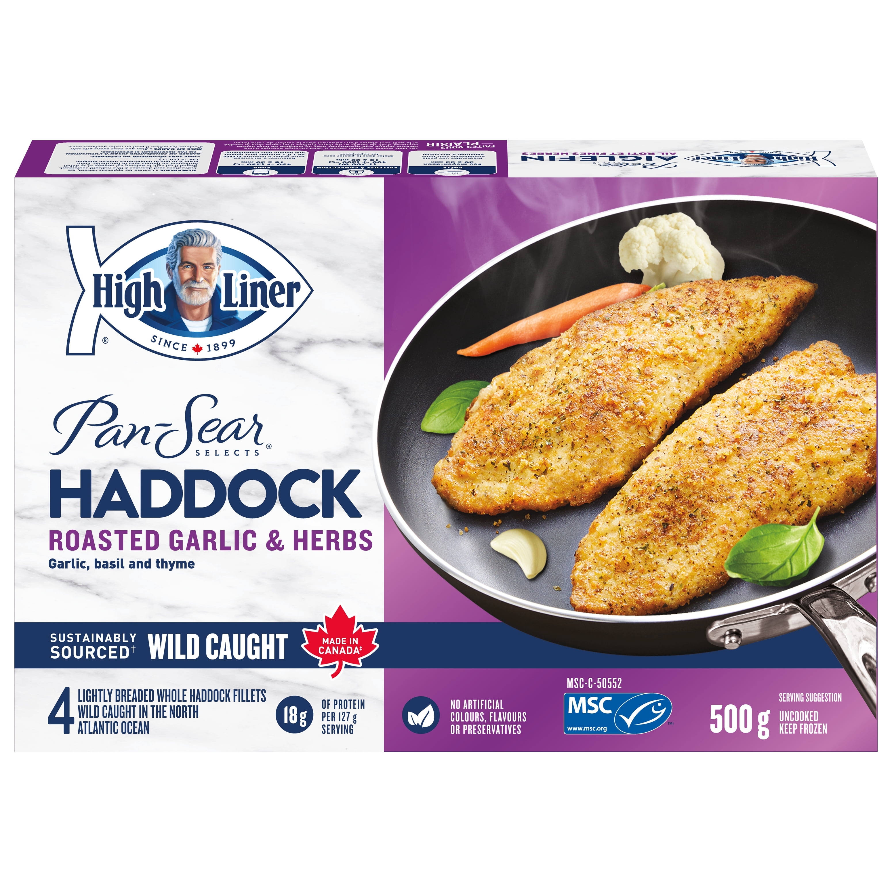 High Liner Poêlée Selecte Aiglefin à L’ail Rôti et Aux Fines Herbes 500 g