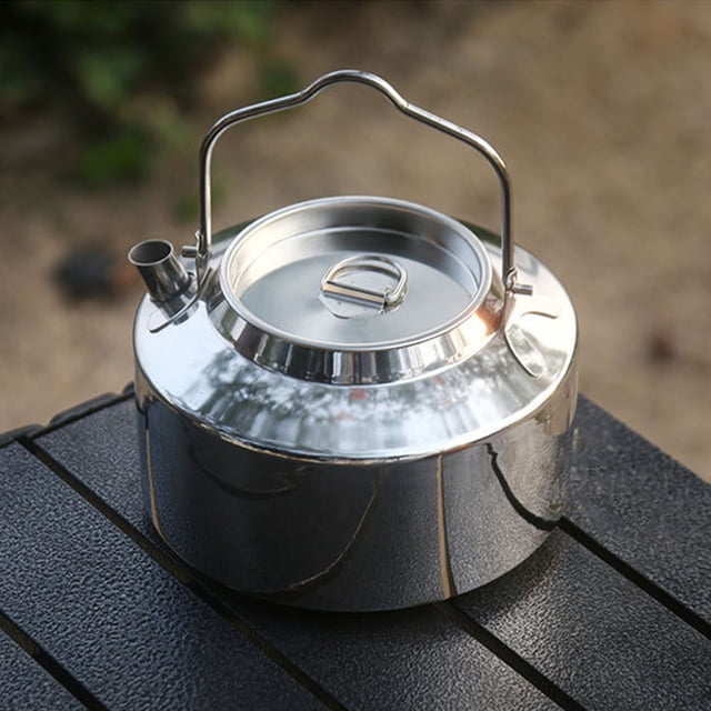 PRETXORVE Outdoor Kettle Excellent Quality Stainless Steel Kettle Large Capacity Portable Camping Can Open Fire Kettle