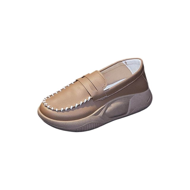 fastboy Chaussures Décontractées pour Femmes Confortables à Enfiler Souples pour la Marche Intérieure Extérieure Kaki 35