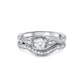 thumbnail image 2 of 3/4 Ct Diamond Engagement Ring Matching Wedding Band Set in 10k White Gold, 2 of 3