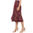thumbnail image 4 of Unique Bargains Women's Floral Print Elastic Waist Ruffle Hem Midi Skirt, 4 of 8