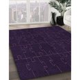 thumbnail image 3 of Ahgly Company Tapis d'Intérieur Ronds Lavables à la Machine de Style Transitionnel Violet Iris Violet, 4 Pieds Rond, 3 of 7
