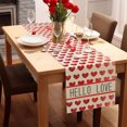 thumbnail image 1 of Boovnll Valentines Day Table Runner, 13x47" Valentine's Day Printing Table Runner, Valentines Table Runner for Holiday Kitchen Dining Table, Party Decor, Valentines Day Decorations, 1 of 7