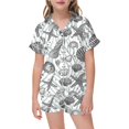 thumbnail image 1 of Ensemble de Pyjama 2 Pcs pour Enfants Imprimé Graphique Chemise à Manches Courtes et Shorts, 1 of 4