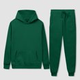 thumbnail image 4 of Weiqiqre Sweat Suits for Men Solid Color Loose Fit Basic Pullover Hoodies Sweatshirt Sport Jogging Suits, 4 of 7