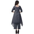 thumbnail image 4 of Moomaya Women's Plus Size Printed Asymmetric Kurti Pant Set, Cotton Chanderi, 1 Count, 4 of 6