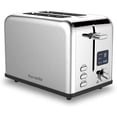 thumbnail image 2 of Savania 2-Slice Stainless Steel Bread Toaster, Wide Slot with LCD Display, Control Panels, Bagel/Defrost/Cancel Functions, 6 Setting Shade Dial, Removable Crumb Tray, 2 of 7